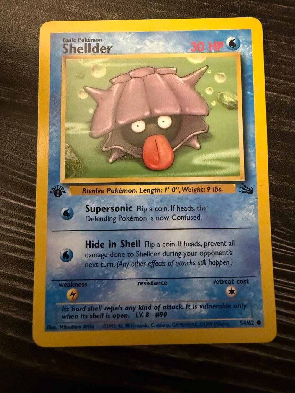 Pokémon Ungraded 1st Edition Shellder #54/62 from the Fossil Set Released 1999